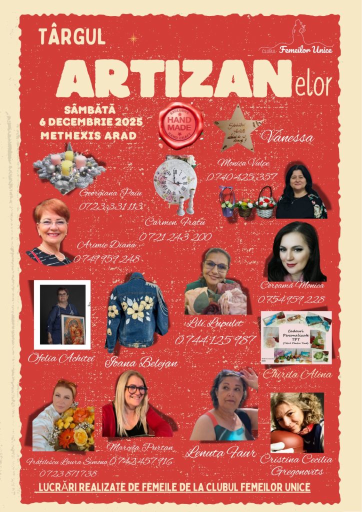 Târgul ARTIZANelor Arad – decembrie 2025