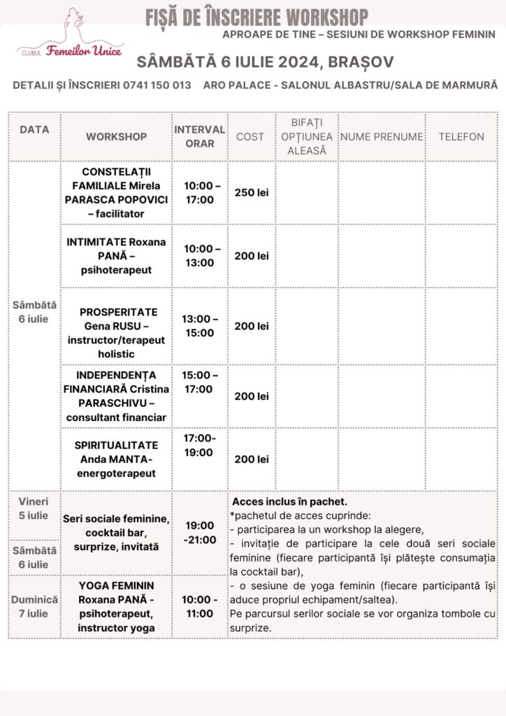Sâmbăta dimineața, un spațiu de relaxare și eliberare a tensiunii, facilitat de Daniela Bolog — în care îți poți așeza min…