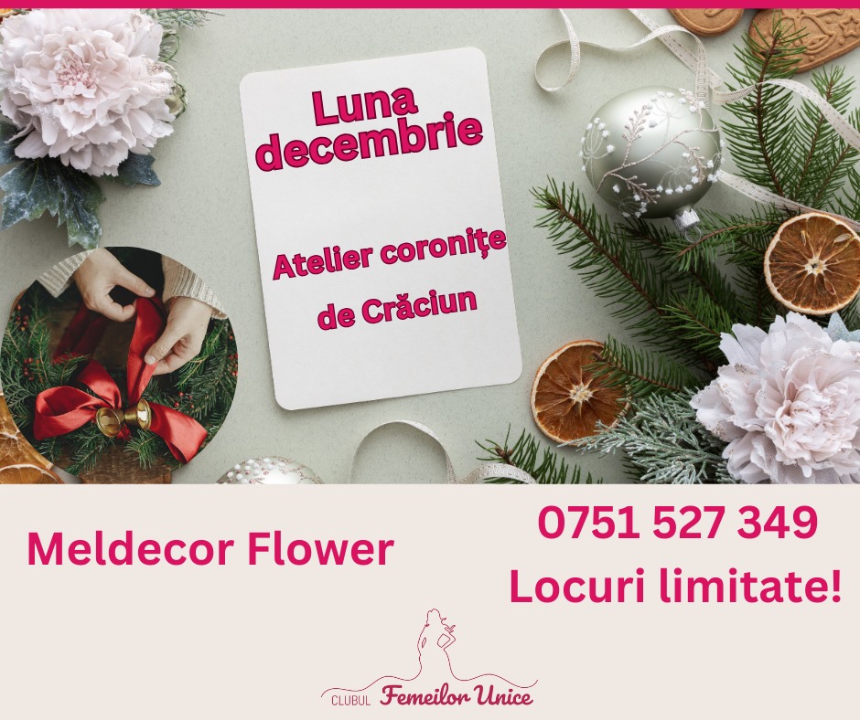 Atelier creativ Coronițe de Crăciun