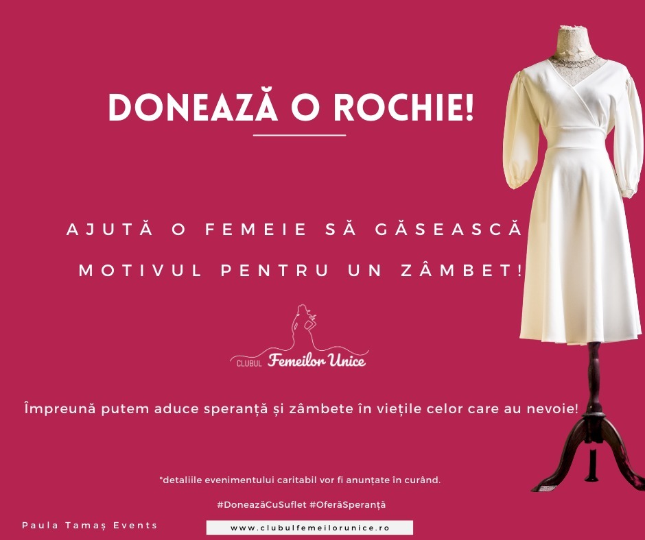 Campanie Caritabilă: Donează o Rochie, Adu un Zâmbet!